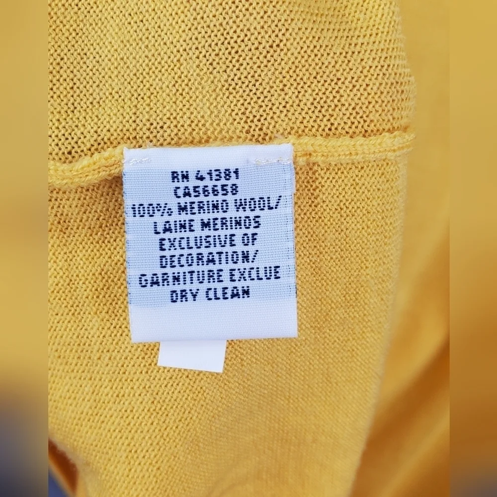 POLO Ralph Lauren‎ Mens XL Merino Wool Sweater Yellow Classic Dad Preppy